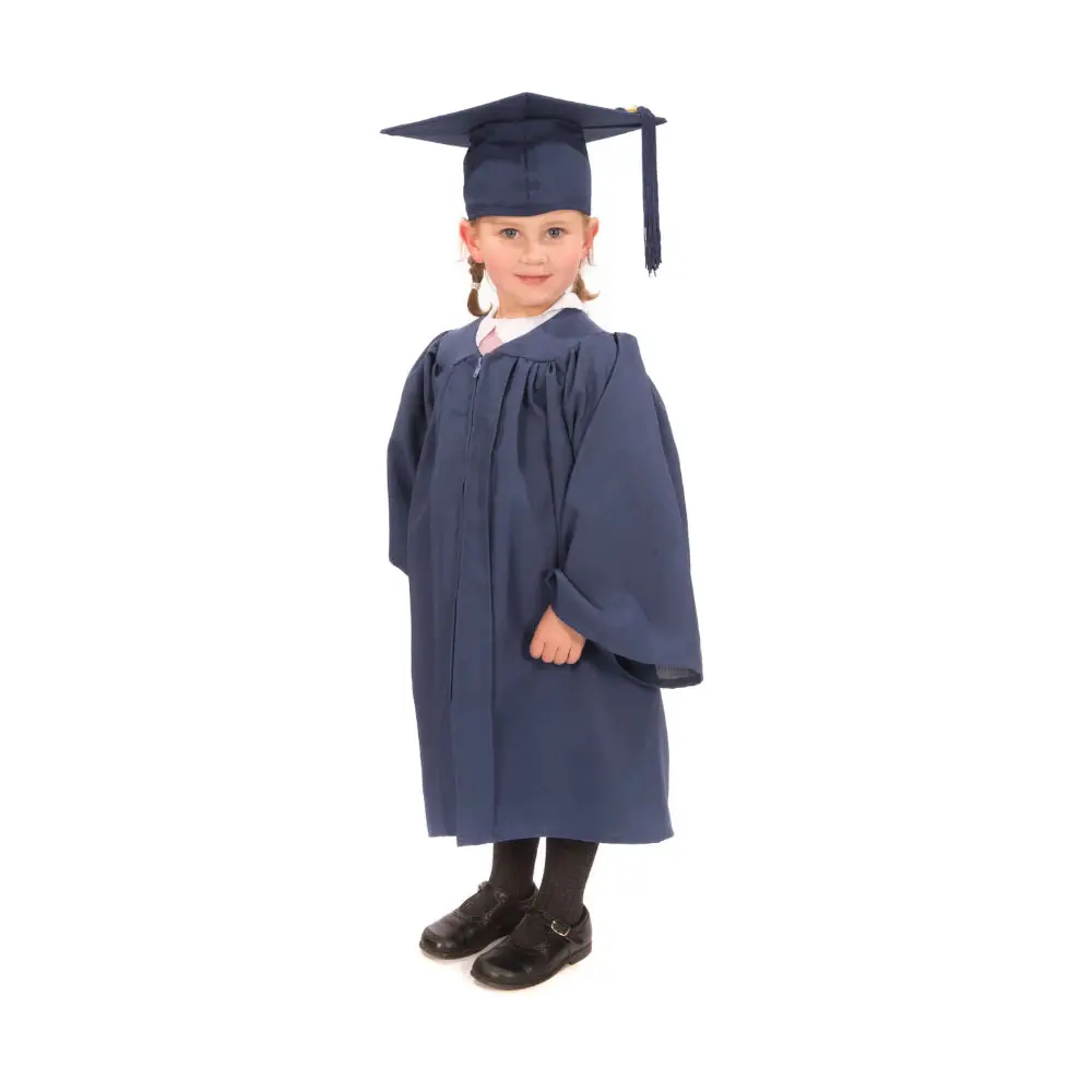 Preschool Children Uniform Child Academic Green Shiny Kindergarten preschool kids shiny graduation gown and cap