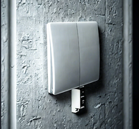 Interrupteur d'éclairage super fin 6,3 mm 2 voies S122WH RF433MHz IP65 étanche auto-alimenté sans batterie installation facile