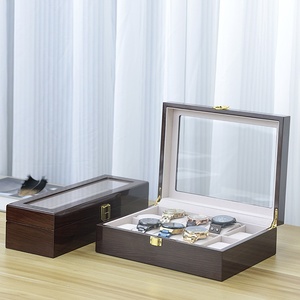 Boîte à montres de luxe en bois massif avec intérieur en cuir écologique sur mesure, 12 emplacements, finition mate, pour Philippe - Product Image 4