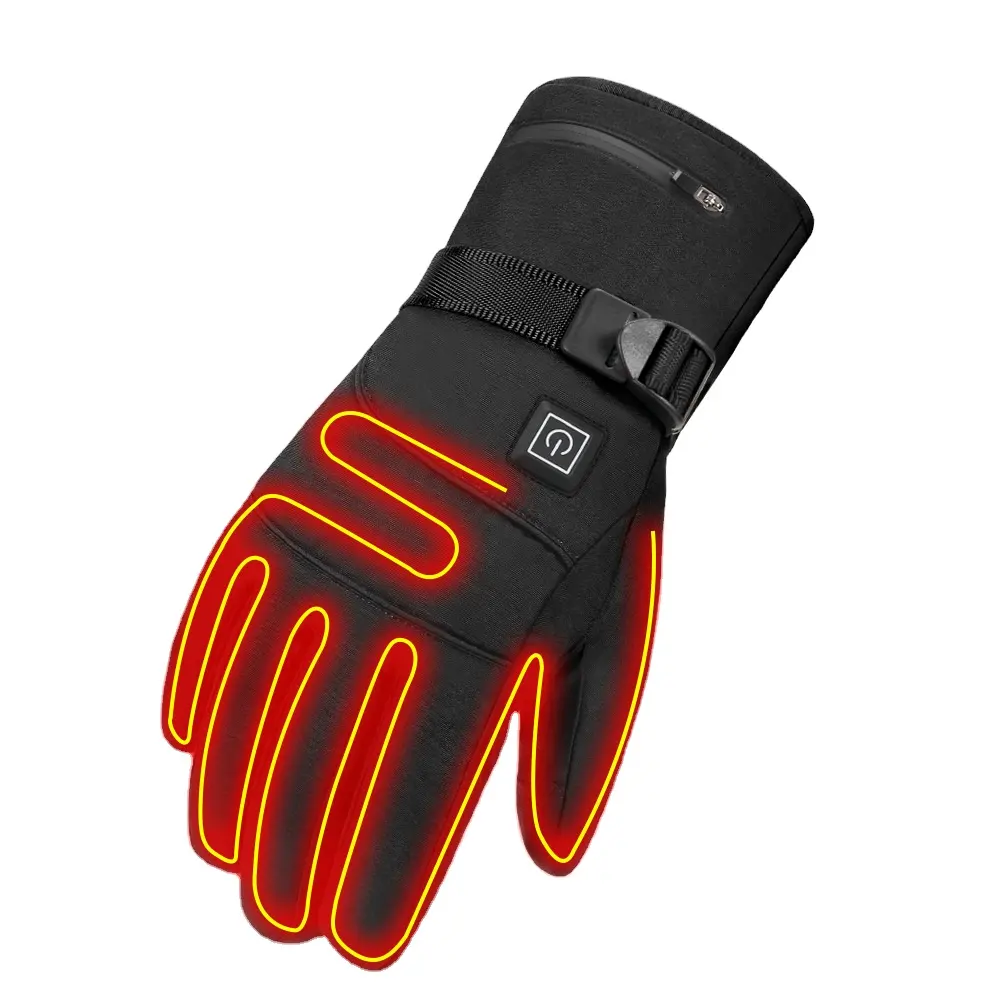 Heated Gloves Two Choices 3.7 V Battery Waterproof Touchscreen Heavy Duty Knuckle Winter Thermal Motorcycle Gloves