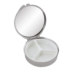 Portable 55mm <b>Round</b> Plastic Pill Organizer PP Material Metal Pill Case and Medicine <b>Box</b> for Home or Travel - Product Image 2