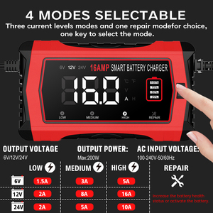<span class=keywords><strong>Chargeur</strong></span> de <span class=keywords><strong>batterie</strong></span> multifonctionnel à impulsions <span class=keywords><strong>6V</strong></span> 5A 12V 16A 24V 10A pour moto et <span class=keywords><strong>voiture</strong></span>, <span class=keywords><strong>chargeur</strong></span> de <span class=keywords><strong>batterie</strong></span> de <span class=keywords><strong>voiture</strong></span> 12V - Product Image 5