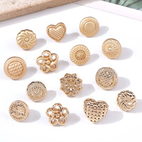 Boutons-pression ronds en alliage de zinc et acier inoxydable avec placage écologique pour vêtements Abaya Thobe pour hommes - Motif de logo personnalisé