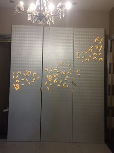 Op Maat Gemaakte 3d Carving Ambachtelijke Gloeiende Achtergrond Wandpaneel Modern Design Stijl Woonkamer Borduurpaneel Leer - Product Image 4