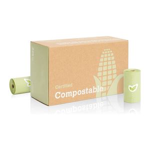 บริการออกแบบโลโก้บนถุงใส่ขี้สุนัขจากแป้งข้าวโพดแบบ OEM - Product Image 1