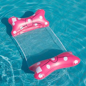 BMJ Chaise Flottante Gonflable Pliante en Bambou avec Nœud Mignon pour Piscine et Plage, Idéale pour la Détente Estivale Ultime 57x27.6 - Product Image 5