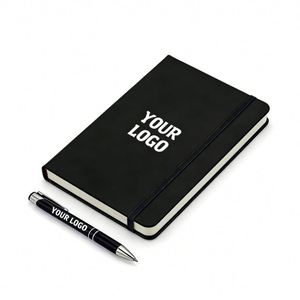 Wholesale Custom Printed Logo <b>A5</b> Size Soft PU Leather Notebook Business Style for Office School Cover Journal <b>Diary</b> Promo Gift - Product Image 1