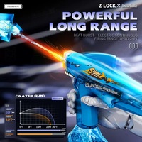 Nouveau pistolet à eau électrique rechargeable USB-C 2026 avec lumières RGB et son, jouet de combat extérieur pour enfants et adultes, idéal pour l'été