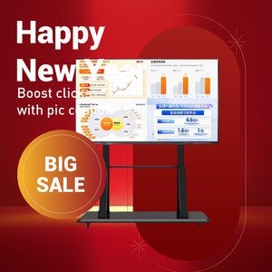 Écran tactile LCD tout-en-un de 85''98''100''110'' pouces, personnalisé en usine, pour réunion intelligente, panneau <span class=keywords><strong>plat</strong></span> interactif, support au sol, animation - Product Image 1