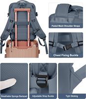 40L Sac à dos unisexe imperméable Weekender Port USB extensible Vol approuvé pour les voyages d'affaires Sac à dos pour ordinateur portable