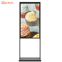Pantalla LCD de alto brillo de tamaño personalizado, monitor de ventana de doble cara para publicidad, 43, 49, 55, 65 pulgadas, para tienda minorista