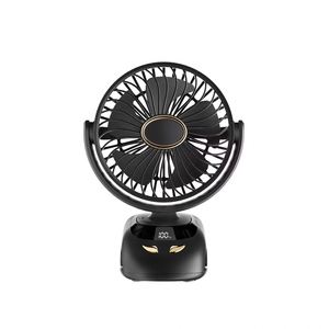 Mini Usb Rechargeable Cooling 5 Speeds Digital Display Low Noise Silent Clip on Desk <b>Table</b> Fan With Led Night Light & Aroma - Product Image 6
