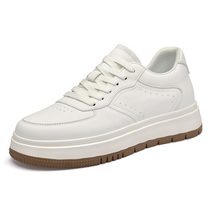 Zapatillas Deportivas Blancas Casuales para <span class=keywords><strong>Hombre</strong></span> de Alta Calidad, con Aumento de Altura, para Primavera/Otoño/Invierno, de Cuero Genuino, con Cordones, para Caminar, con Suela de EVA - Product Image 1