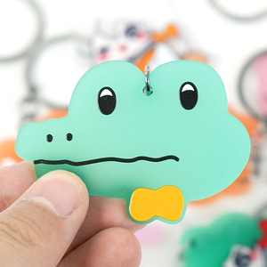 Porte-clés en acrylique dépoli, imprimé personnalisé, 1 pièce - Product Image 2