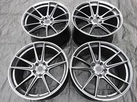 Rines de Lujo Forjados con Diseño en V, Acabado Cepillado Transparente, Ajuste Agresivo Personalizado para Porsche, BMW M4, Corvette C8, Model S y X