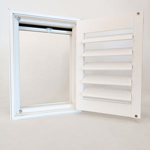 Persiana de Madera <span class=keywords><strong>con</strong></span> Mosquitera y Celosía de Panal, Doble Bloqueo de Luz, Antimosquitos - Product Image 3