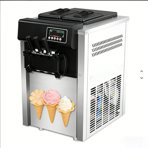 Machine à glaces commerciale en acier inoxydable, 3 saveurs, pour boutique, café, restaurant, haute efficacité, automatique, unité la plus vendue - Product Image 4