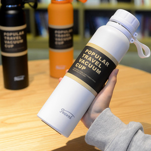 Popular Travel Vacuum Cup 304 Stainless Steel Insulated Water <b>Bottle</b> With Strap Portable Outdoor Sports Use - Product Image 3