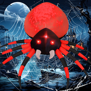 12 ft Inflatable Spider Halloween Inflatable Spider Đèn <span class=keywords><strong>LED</strong></span> Hot Bán thổi lên Spider ngoài trời Halloween trang trí - Product Image 1