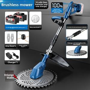 Débroussailleuse électrique sans fil 1400W 21V 9 pouces, qualité industrielle, lithium, coupe-herbe, tondeuse à gazon, haute performance - Product Image 2