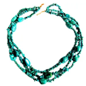 Real Turquoise Ketting Hot Koop Edgy Turquoise Sieraden Statement Ketting