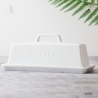 Beurrier en céramique et boîte avec couvercle pour la cuisine à domicile, logo personnalisé