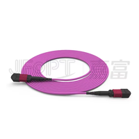 Câble à fibres optiques MPO/MPO 8/12/24 cœurs OM4, cordon de brassage 3,0 mm de diamètre pour centre de données, réseau 5G, SM/MM LSZH/APC/PC Aqua/Violet
