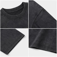 T-shirt unisexe oversize 240 GSM 100% coton, col rond, manches courtes, logo personnalisé, vente en gros, impression DTG, effet délavé, style vintage