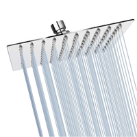 Pomme de douche carrée ultra-fine de 10 pouces en acier inoxydable 304, haute pression, économie d'eau, réglable, moderne, pour toilettes et cuisine