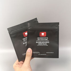 Custom Print Teeth Aligners Verpackungs tasche 3 Seiten dichtung Flache Tasche Klare kleine Ziplock Zipper Aligner Verpackung Zip Bag - Product Image 4