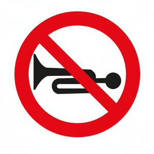 Señal de Prohibido el Uso de Dispositivos de Advertencia Audible TT-30, Señal de Tráfico Reflectante con Texto 'Stop' - Product Image 2