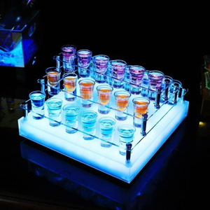 Plateau à shots Led Verre à shot rotatif acrylique Plateau de service Porte-verre pour shots - Product Image 5