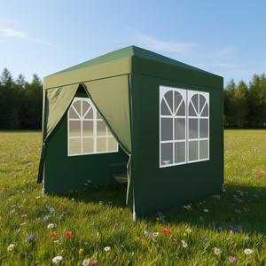 Carpa de Camping Verde 2 x 2 m, Impermeable, de Tela Oxford, de Montaje Rápido, con una Habitación, para Exteriores - Product Image 2