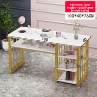 Tables à ongles professionnelles, mobilier de salon moderne, ensemble chaise et bureau abordable pour manucures, matériaux métal et bois