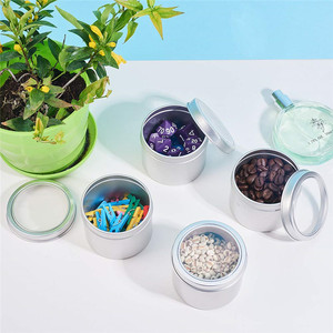 Mới 20ml 60ml 100ml 150ml 200ml 250ml tùy chỉnh tóc bom mát container hộp tròn nhôm Jar <span class=keywords><strong>tin</strong></span> có thể với rõ ràng PVC cửa sổ - Product Image 5