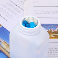 Bouteille de médecine en plastique PE carré 155CC avec bouchon de sécurité blanc Bouteille de crème d'une capacité de 500ml pour produits de santé