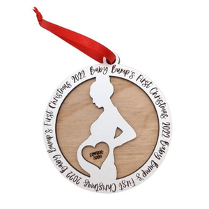 Baby Bumps First Christmas Ornament Annonce de <span class=keywords><strong>grossesse</strong></span> Baby Bump Ornament for Mommy to be - Product Image 1