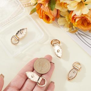 CALFOVERA PCS Handbag Side Clip Buckles Metal Leaf Shape D Rings For Purse Golden Bag Strap Mount <b>Hook</b> Alloy Detachable D Ring P - Product Image 3