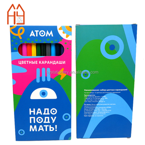 Ensemble de crayons de couleur à <span class=keywords><strong>dessin</strong></span> de 12 crayons de couleur vifs avec des barils hexagonaux peints de 7 pouces (17,8 cm) Logo personnalisé - Product Image 3