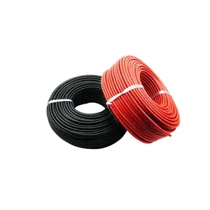 4 6 10mm kabel surya PV tembaga kawat kabel ekstensi tenaga surya tahan UV untuk sistem Panel surya pengontrol MPPT