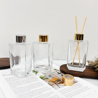 Diffuseur à roseaux en verre, flacon rechargeable pour diffuseur à roseaux, atomiseur de parfum en verre avec étiquette et logo personnalisés