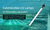 Lampe UV submersible 357 mm pour l'eau, stérilisateur étanche pour l'eau de piscine et le traitement des eaux usées, lampe germicide UV