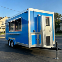 Kiosque alimentaire personnalisé et mobile, remorque et camion de restauration pour pizzas, glaces, café, tacos et fast-food