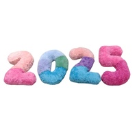 Boneka Plush Isi Dakron Bahan Katun Lembut Bordir Desain Lucu Buatan Produsen Khusus 2025 Nomor untuk Aksesoris