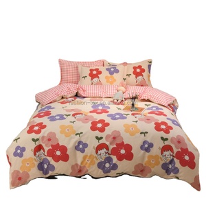 Mignon doux ours imprimé en gros Chine fabrication housse de <span class=keywords><strong>couette</strong></span> drap de lit <span class=keywords><strong>pas</strong></span> <span class=keywords><strong>cher</strong></span> linge de lit ensemble de literie couverture de literie - Product Image 1