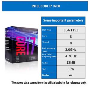 Bán Buôn Bộ Vi Xử Lý CPU 8 Nhân I7 9700 Lõi 8 Nhân LGA1151 3.6GHz Tám Luồng Hỗ Trợ DDR4 - Product Image 2