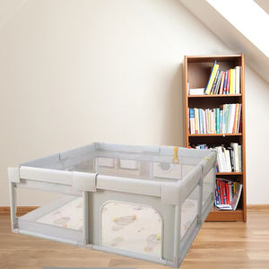 Kapalı çocuk oyunları için katlanabilir güvenlik çiti çocuklar için büyük Playard katlanabilir bebek oyun parkı ile kapısı - Product Image 2