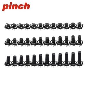 Interruptor Táctil de 4.5x4.5mm, 4 Pines, Montaje Vertical a Través de Orificio, SPST, 500mA, 5VDC, Negro, Blanco, Rojo, Amarillo - Product Image 2