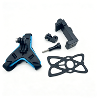 Support universel antidérapant pour GoPro Hero/DJI Osmo Action/nsta360 X5, kit de fixation mentonnière pour casque, pour téléphones et caméras d'action