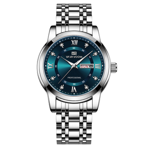 นาฬิกาควอตซ์บุรุษสายสแตนเลสกันน้ำธุรกิจนาฬิกาข้อมือลำลองการออกแบบแฟชั่นหรูหรา - Product Image 6